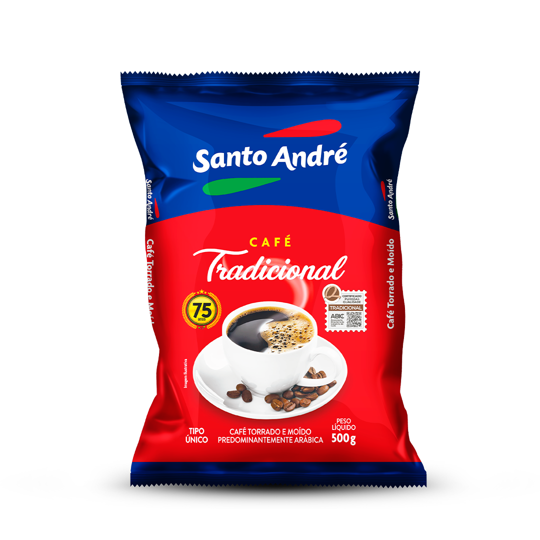 Embalagem do café Santo André Tradicional