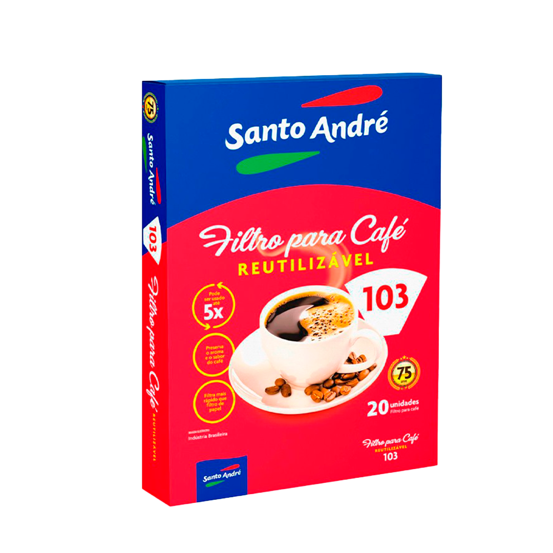 Embalagem do filtro para café 103 Santo André de 20 unidades