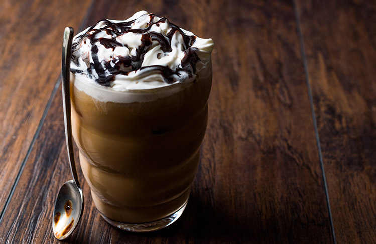 Frappuccino de café com achocolatado